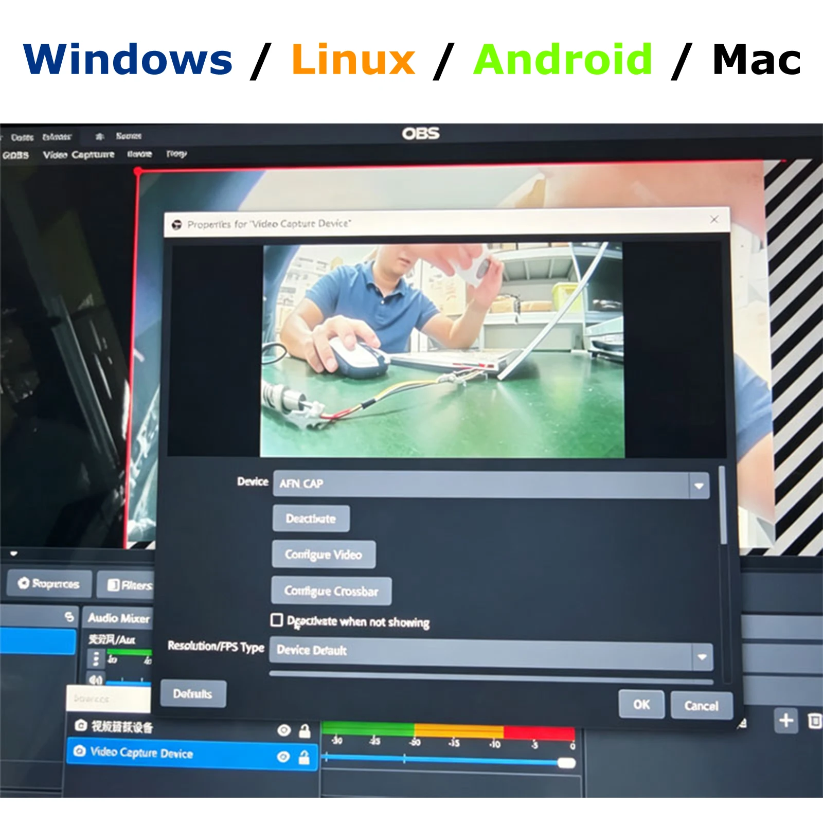 AHD to USB/Type-C Capture Card Module 1080P/720P AHD to Digital USB PCBA CCTV Surveillance Module for Video Recording image 6