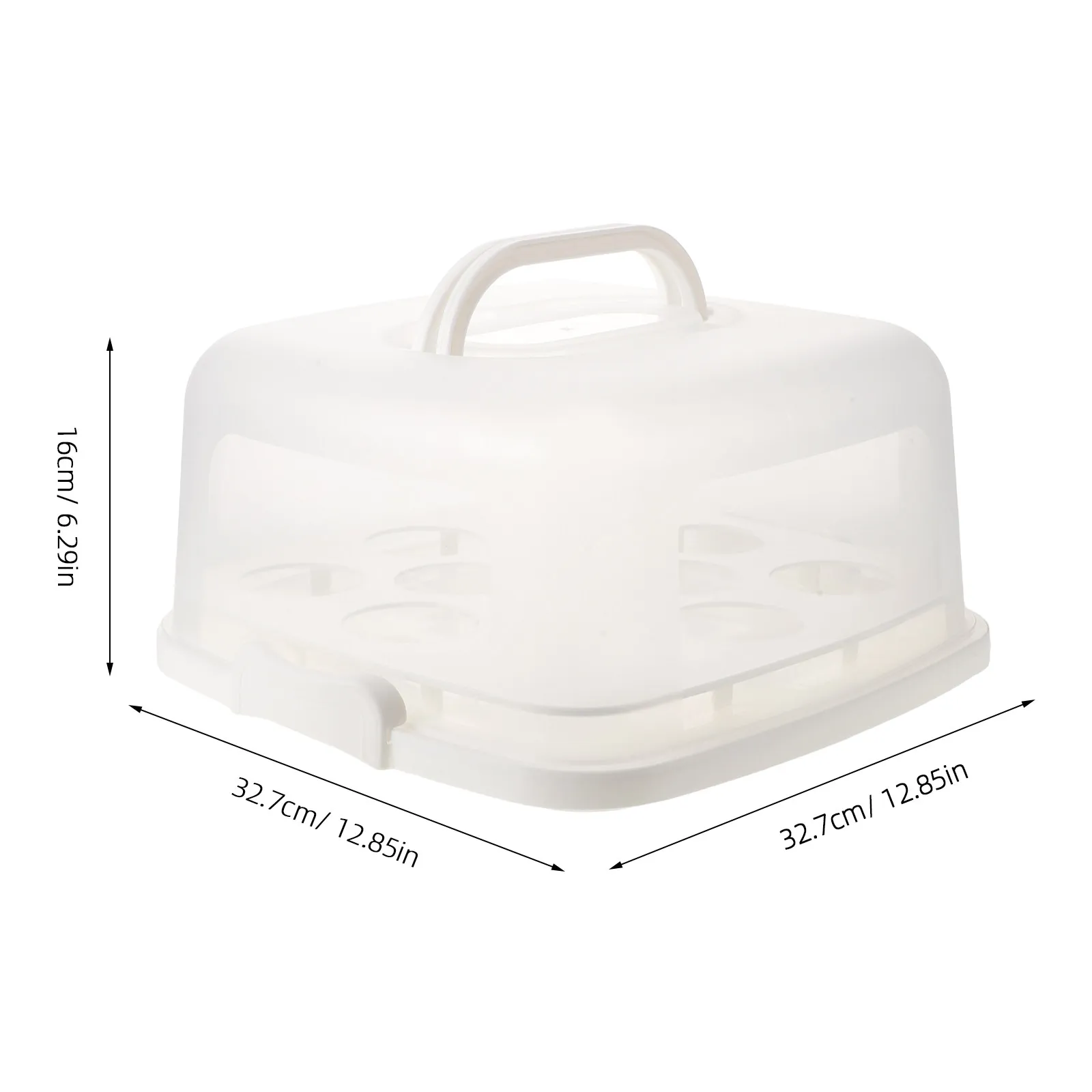 Cake Carrier with Handle 10 Inch Reusable Clear Lid Portable Cake Box Container Cupcake Stand for Parties Birthday Cupcake Stand