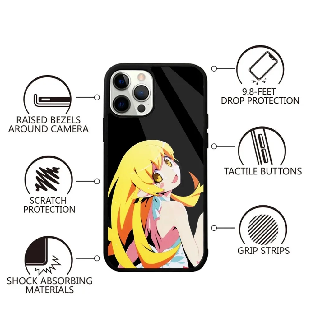 M-Monogatari S-Series Anime Phone Case For iPhone 15,14,13,12,11,Plus,Pro,Max Mini Magsafe Magnetic Wireless Charging