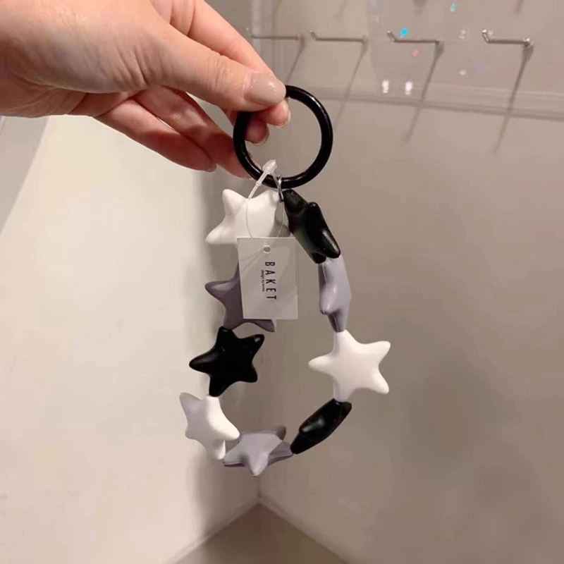 F42F Silicone Star Hanging Key Rings Portable Silicone Star Hanging Accessories Easy to Install Pendant in Any Room