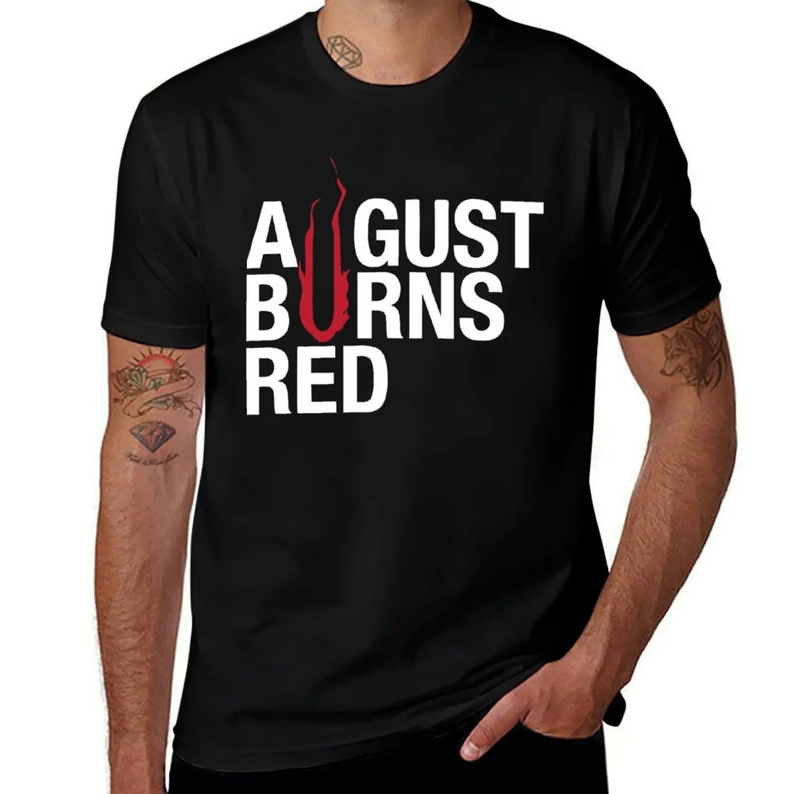 

August Burn Red T-Shirt essential t shirt t shirt for man t shirts for man cotton T-Shirt