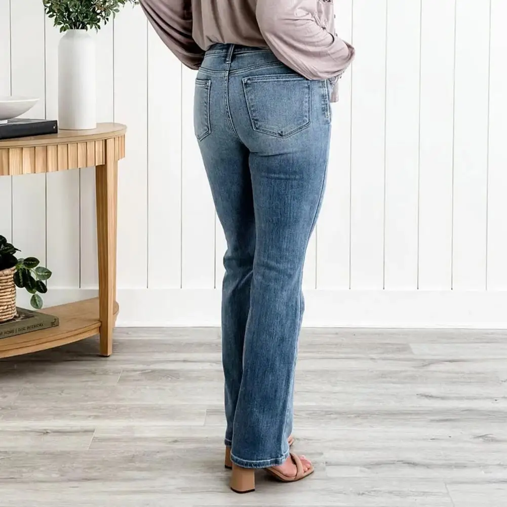 

Stretchy Skinny Jeans Stylish Plus Size Women's High Waist Jeans with Gradient Color Multi Pockets Soft for Fashionable