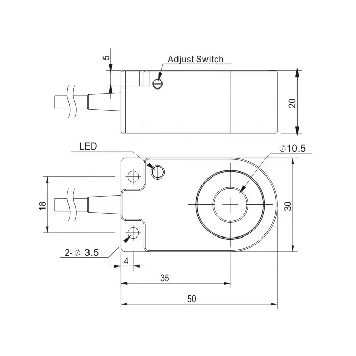 Ring Type High Frequency 2KHz Non-contact Proximity Sensor IP67 Protection Inductive