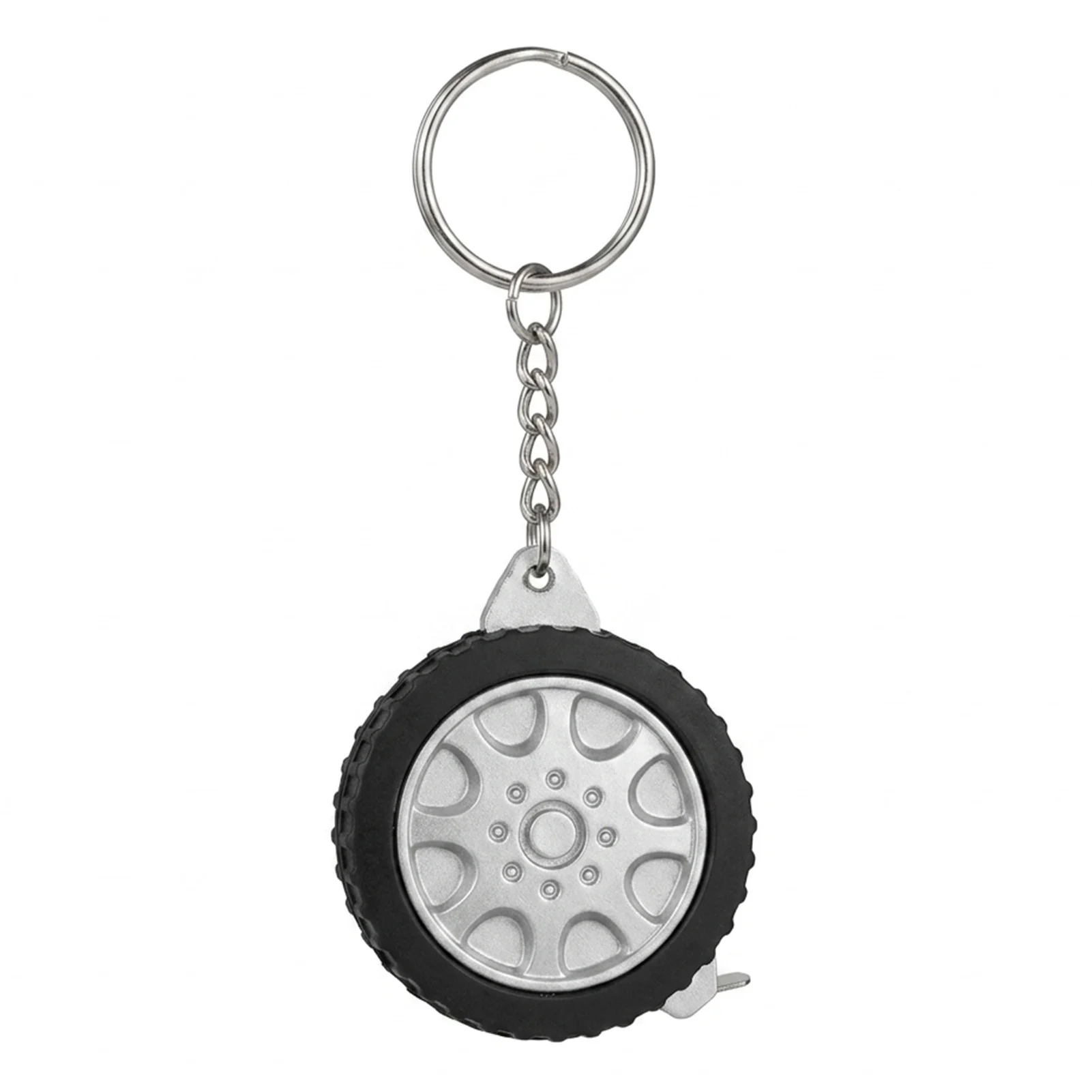 Portable Mini Tape Measure Retractable 1m Mild Steel Keychain Design Small Household Measuring Tool for DIY Crafting and Sewing