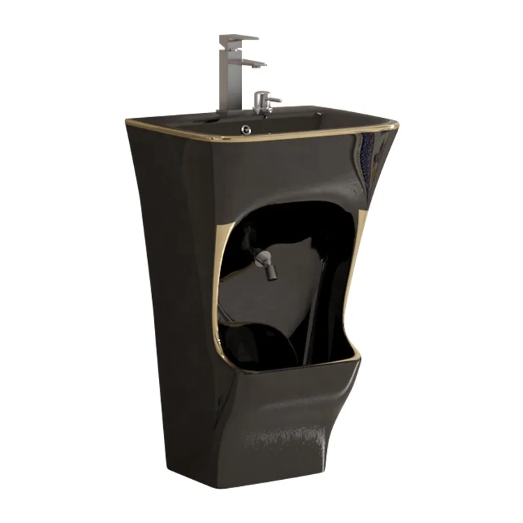 Golden washing water double-layer wash basin 2.0 large station foot washer sink