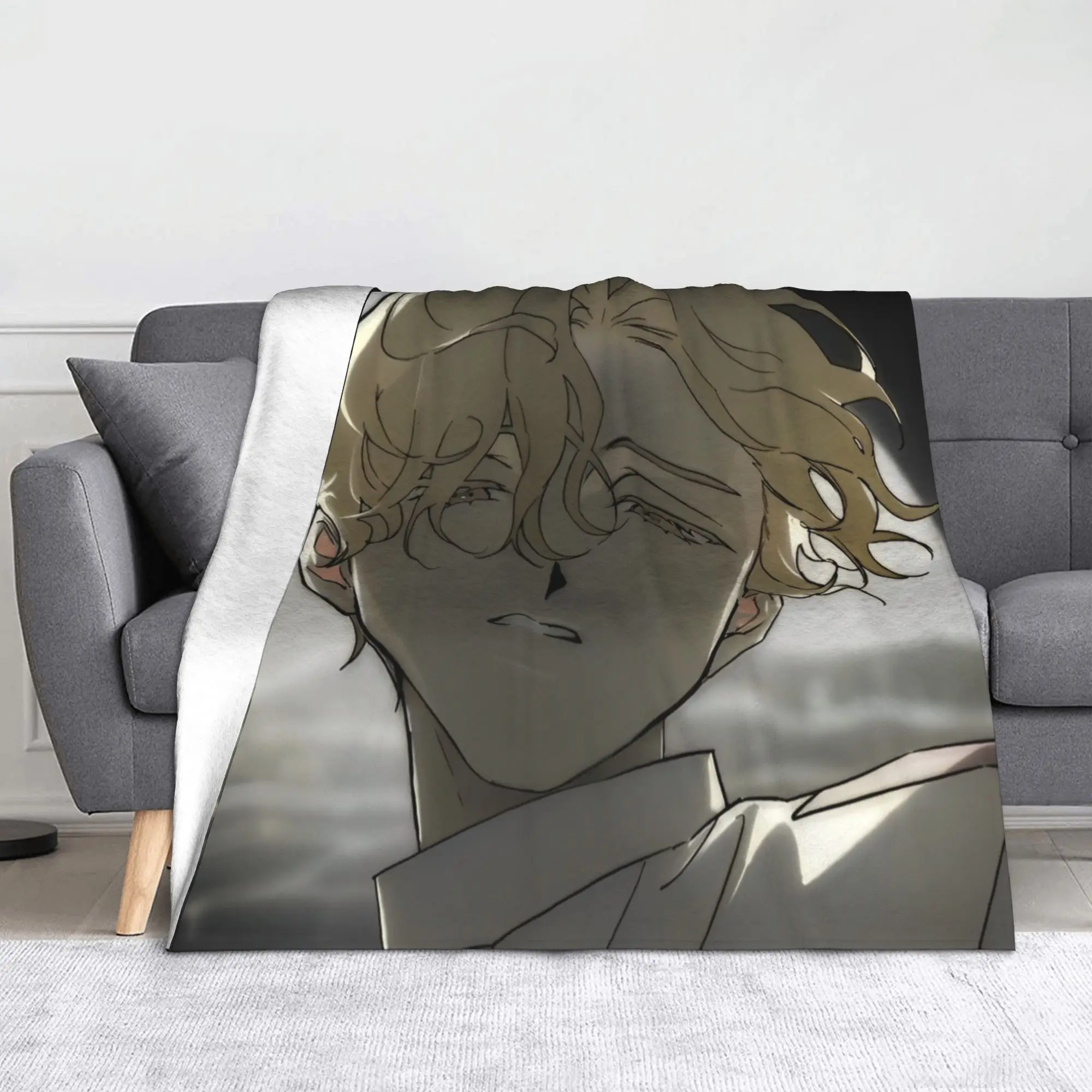 

Alien Stage Anime Blankets Fleece Decoration Luka Moon Multifunction Lightweight Throw Blankets for Home Outdoor Bedspread