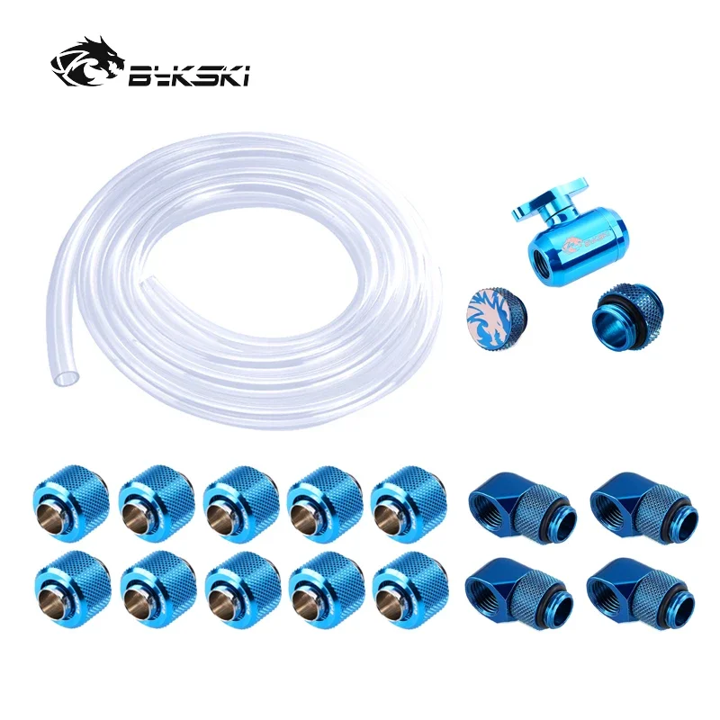 Imagem -06 - Bykski-kit de Refrigeração de Água para pc Liquid Cooling Loop System Rosca Faça Você Mesmo Tubo de Mangueira Conjunta Switch Acessórios g1 4