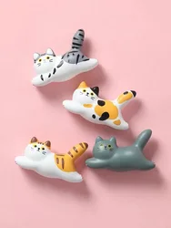 Creative Cat Fridge Magnets Sticker Cute Cartoon Running Cat Fridge Sticker Kawaii Animal Refrigerator Magnets Decoration Gift