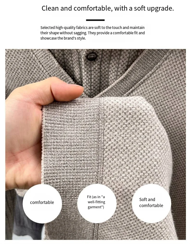 Komfortables Herren-Langarm-Poloshirt, Zweiteiliges Design mit Revers und Knöpfen, Exquisite Stickerei, Verdicktes Fleecefutter, Winter-Freizeit-Oberteil – Detail 3