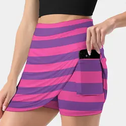 Cheshire Cat Print Women's skirt Sport Skort Skirt With Pocket Fashion Korean Style Skirt 4Xl Skirts Alice Alice In Aiw