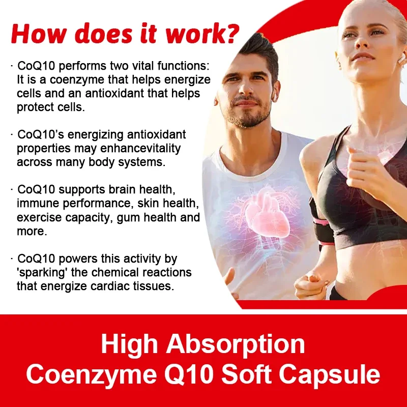 Soomiig Coenzyme Q10 Combined with RESVERATROL Soft Capsules To Enhance Absorption