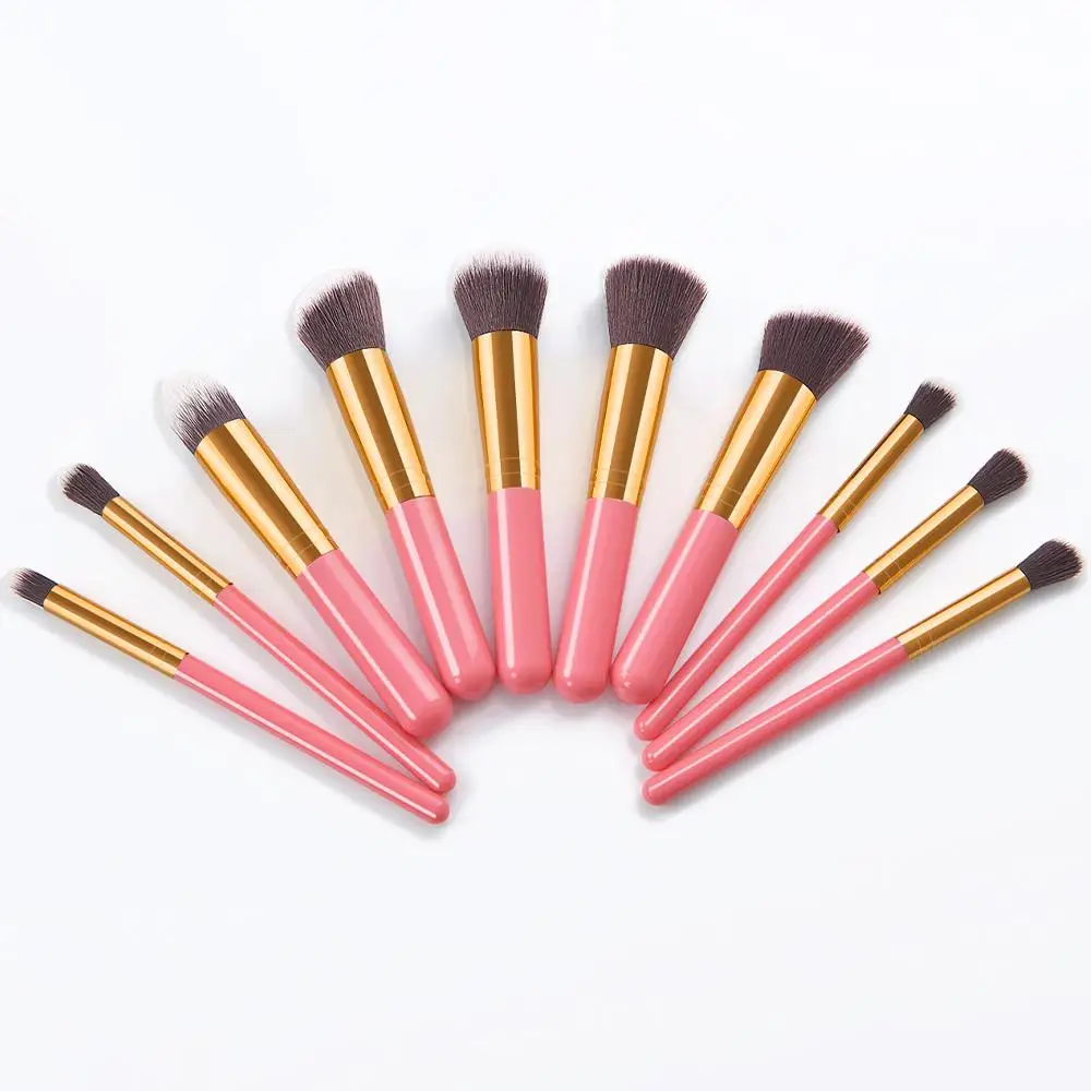 10-delige zwarte make-upborstels Complete set Foundation Loose Powder Blush Concealer Oogschaduw Professionele set