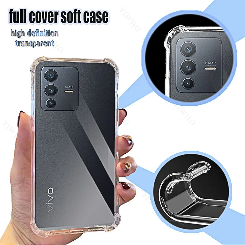 Clear Phone Soft Case for Vivo V23 5G TPU Transparent for Vivo V 23 5g 6.44\