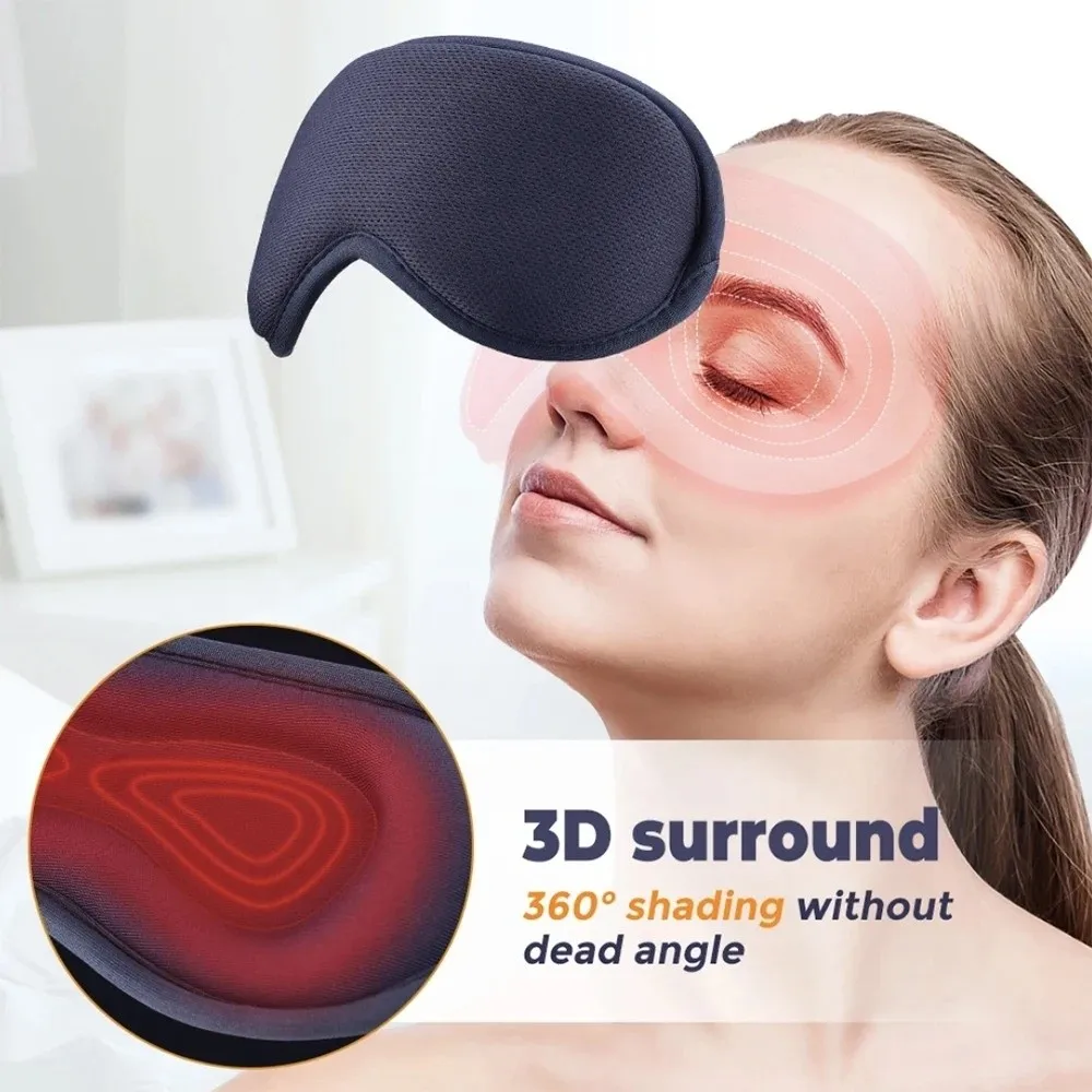 

3-уровневый горячий компресс, маска для глаз с горячим компресом, постоянная температура, 6 режимов, массажная электрическая паровая маска для глаз, 3D вибрация, умное время