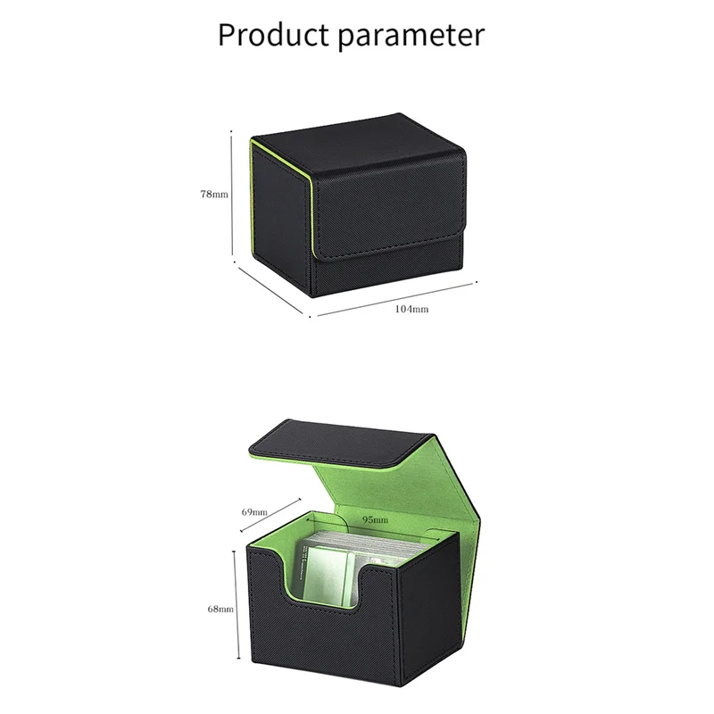 1 個トレーディングカードデッキボックスカードオーガナイザープロテクターコンテナ 100 + カード用オレンジ