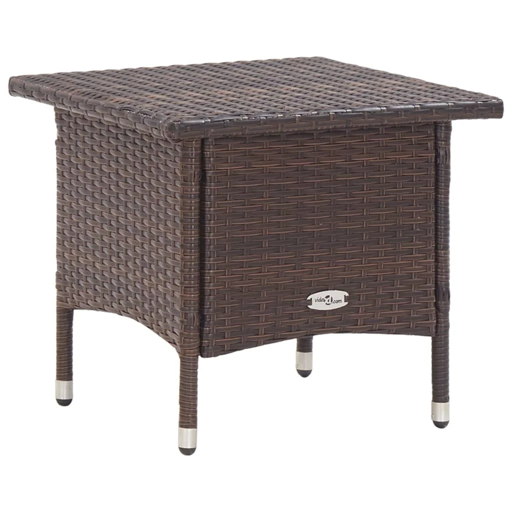 Beistelltisch Braun 50x50x47 cm Poly Rattan