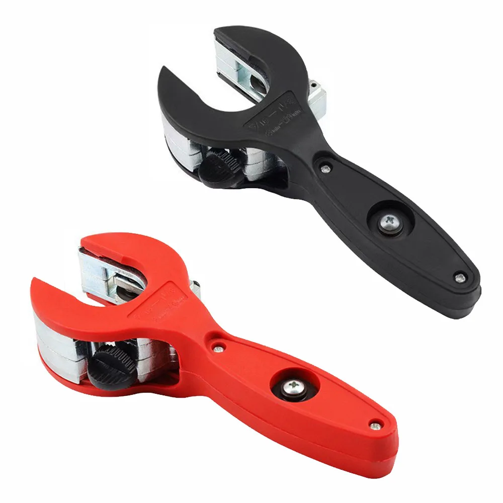8-29mm Pipe Tube Cutter, 2-in-1 Ratchet Cutting Tool for Copper Aluminum PVC Tubes, Manual Pipe Cutter with Deburring Tool