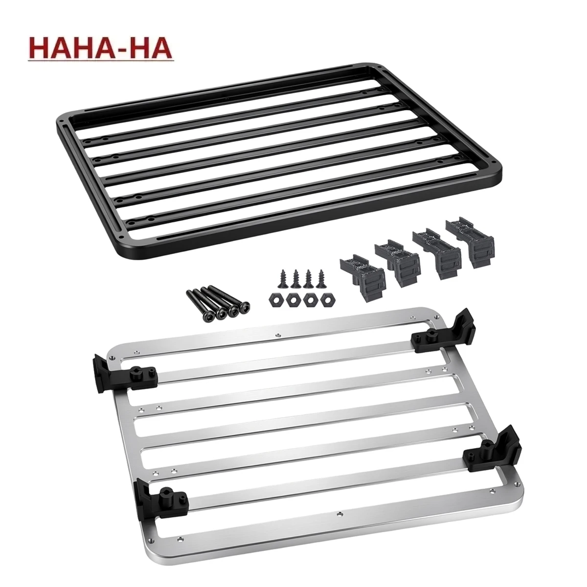 158*128mm Aluminum Luggage Carrier Roof Rack Accessories for 1/10 RC Crawler Car Vanquish VS4-10 Phoenix Upgrade Parts