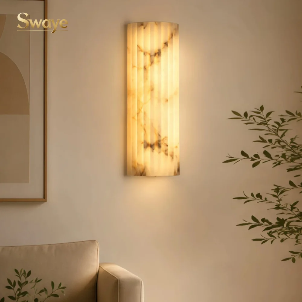 Luxury Stainless Marble LED Wall Pendant Ceiling Lights Room Restaurant Backdrop Wall Chandeliers Home Decor Luster Wall Sconces