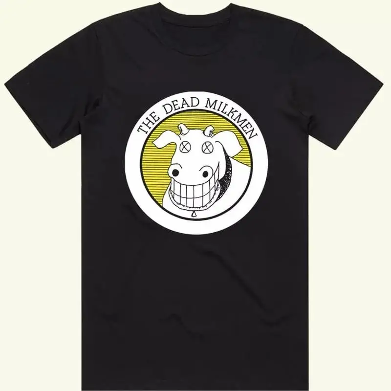 

Классическая футболка с логотипом The Dead Milkmen, полный размер S 5Xl Sn83