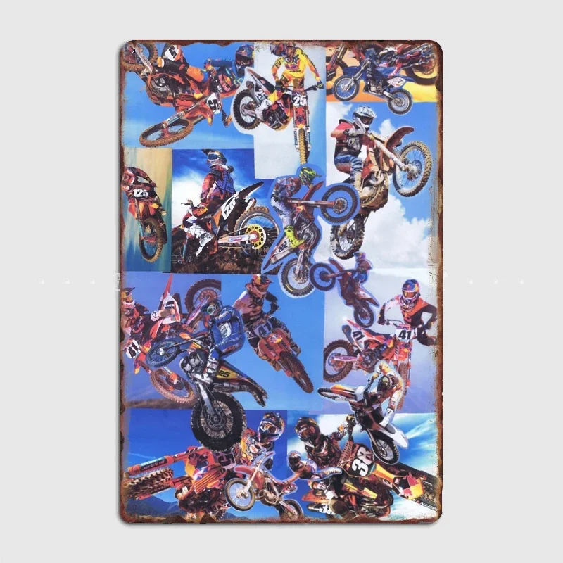 

Fight Club Motorcross Metal Sign Poster Designing Wall Cinema Garage Tin Sign Posters