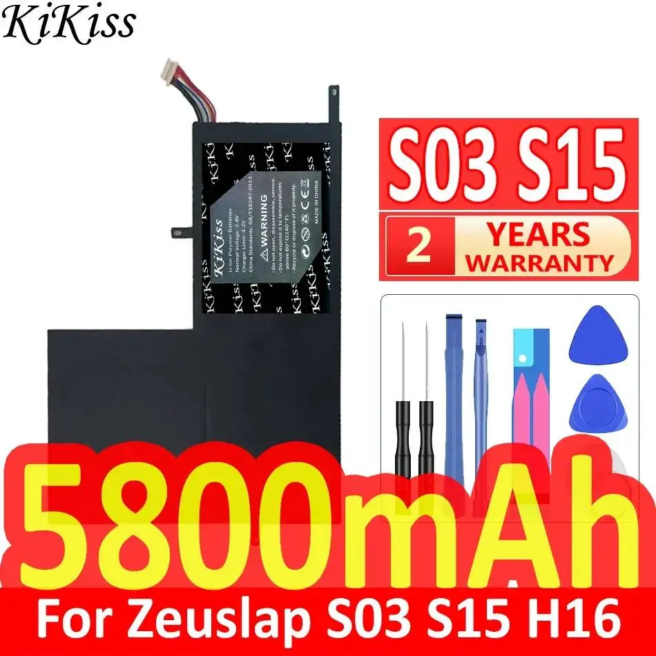 High Capacity Laptop Battery 5800mAh Durable For Zeuslap S03 S15 H16