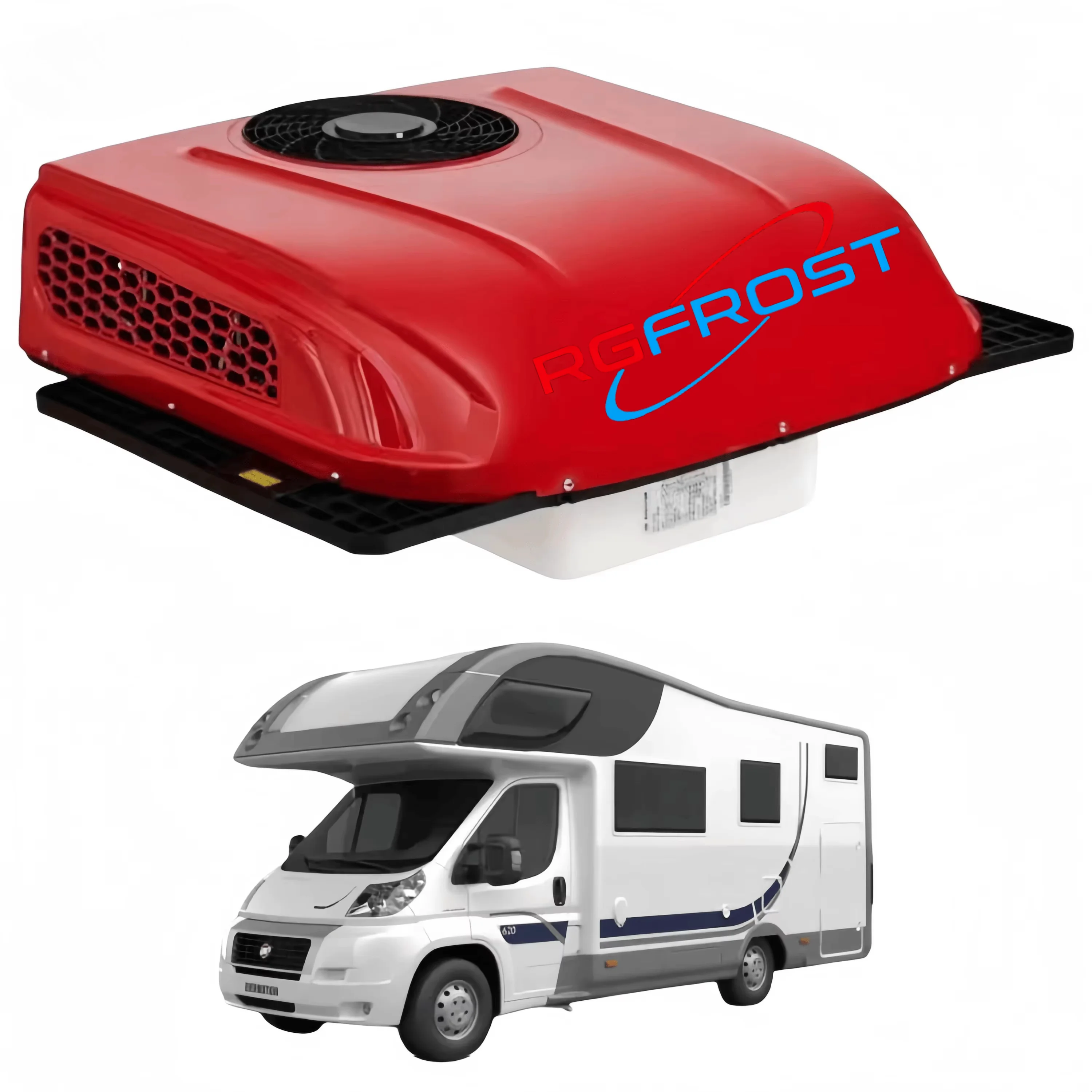 

RGFROST Truck Rooftop AC Electric Air Conditioning Systems 12V 24V 6200-7200BTU R134A Refrigerant Parking Air Conditioner