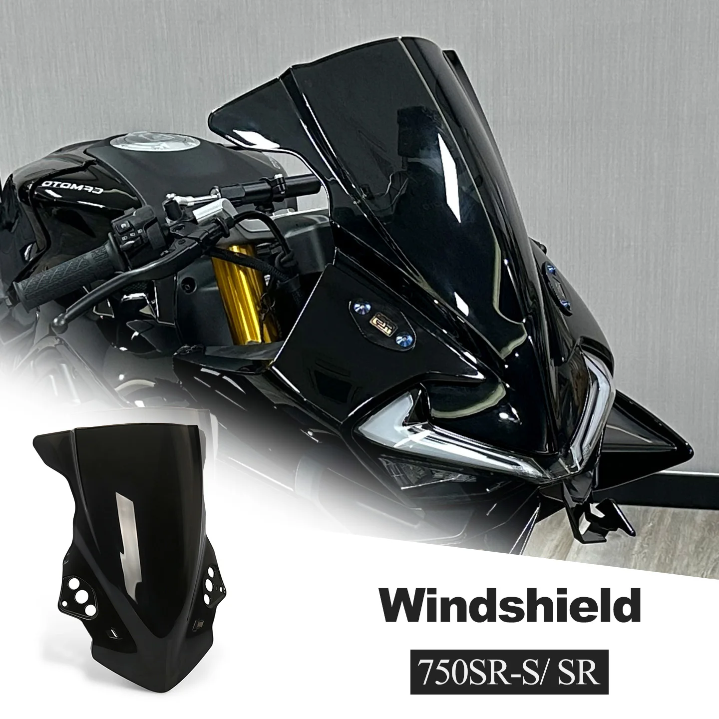For CFMOTO 750SR-S 750SR 750 SR S Motorcycle Double Bubble Windshield Windscreen Front Fairing Racing Wind Deflectors Screen