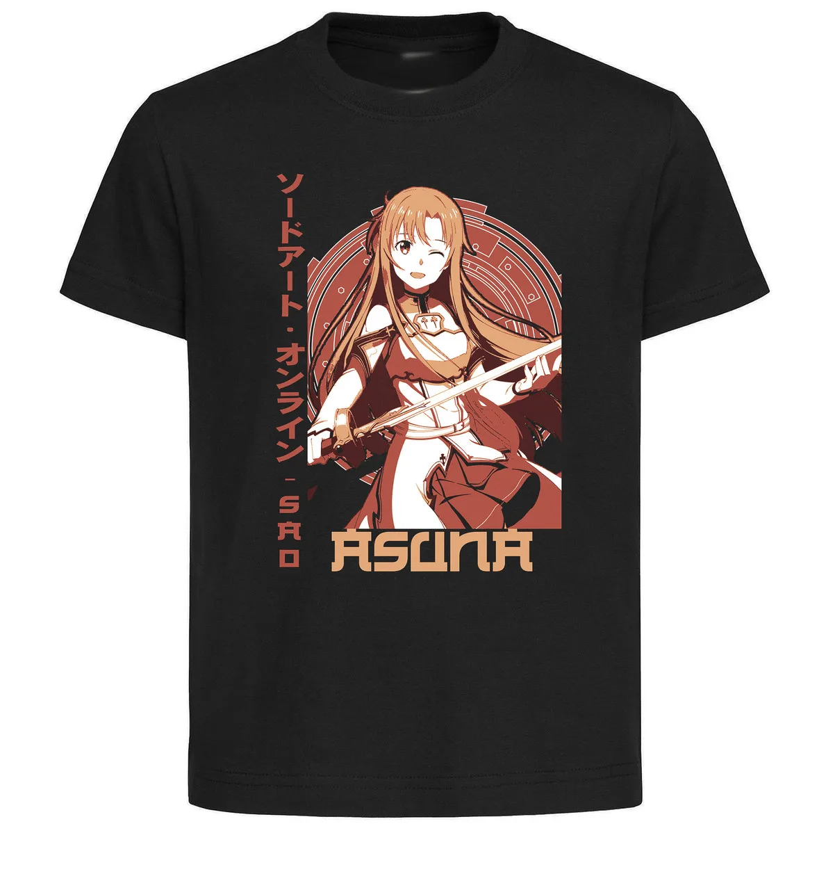 

Черная футболка унисекс в японском стиле-Sword Art Online - Asuna LL3833