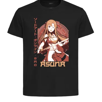 T-Shirt Unisex Black Japanese Style - Sword Art Online - Asuna LL3833