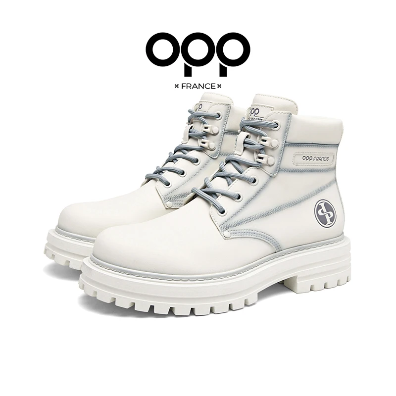 OPP spring Men High Top Boots Autumn Winter Men's Shoes Street Trend Retro Motorcycle Boots Versatile Sports Casual Board Shoes