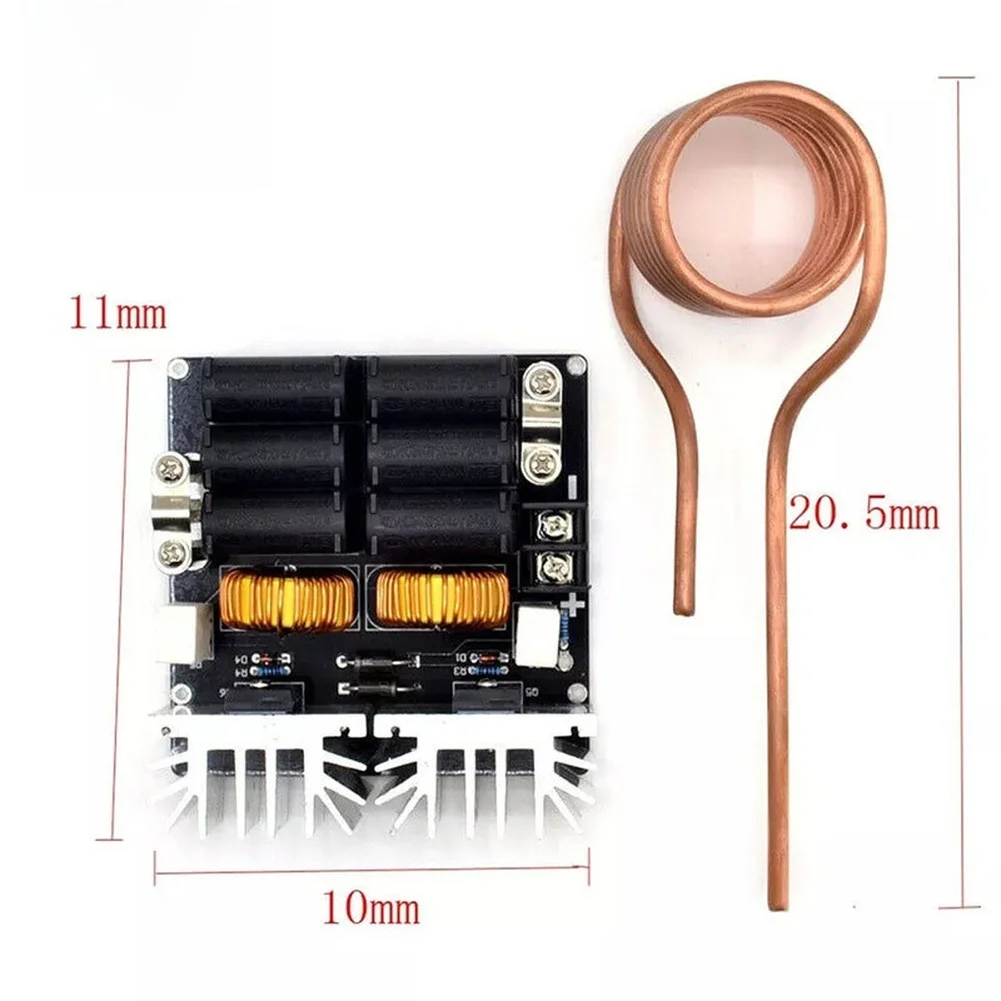 1000W Induction Heater 12-48V DC High For Frequency Machine For Metal Melting Quenching Annealing DIY Jewelry Making Tool