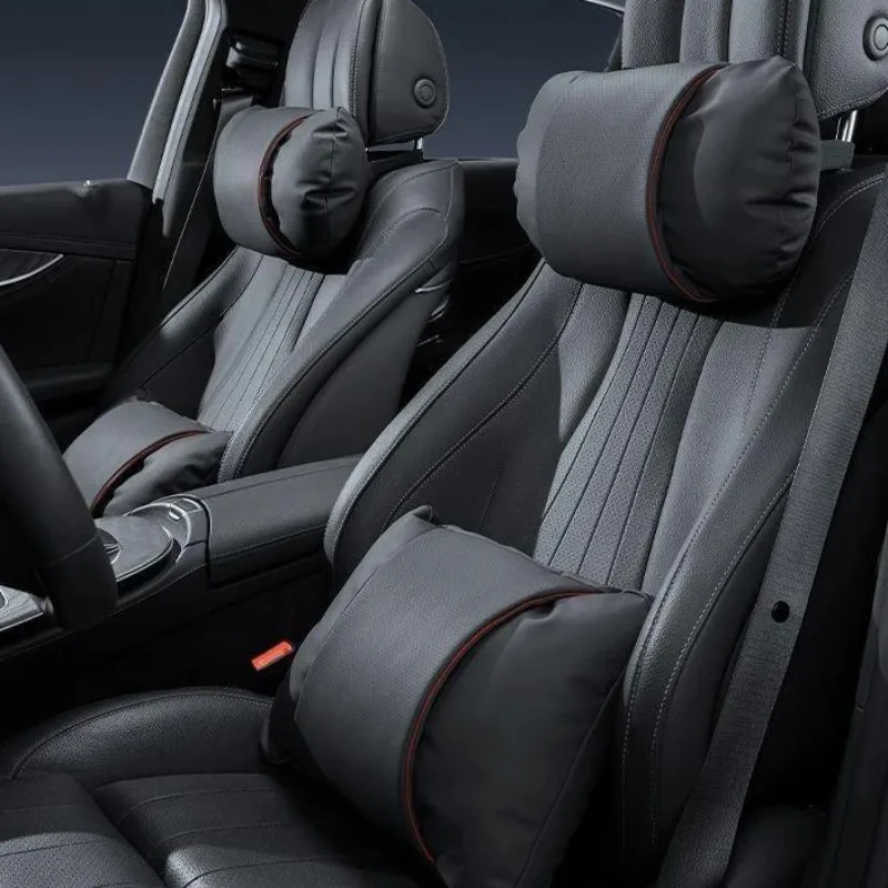 1/2 Stück neue Autositze mit Kopfstützen aus Nappaleder, atmungsaktiven Taillenkissen, Nackenkissen und Nackenkissen von General Motors