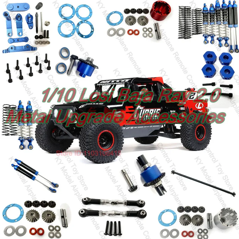 1/10 Losi Baja Ray 2.0 Samochód zdalnie sterowany Metalowe akcesoria do ulepszeń Drążek kierowniczy Amortyzator Kombinator Tylna oś Mechanizm różnicowy