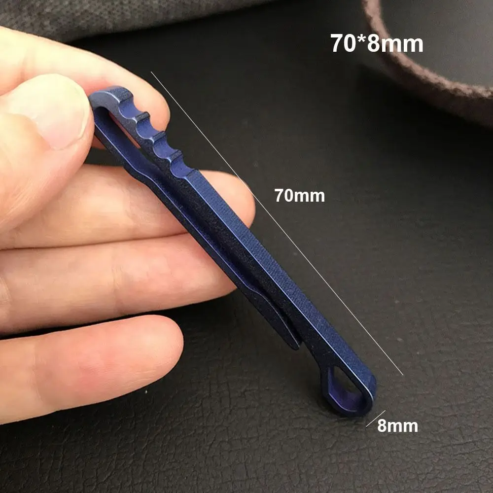 Lightweight Titanium Alloy Key Ring Multifunction Quick Draw Outdoor Belt Clip Keychain Grey Waist Hanger