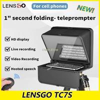 LENSGO TC7S Teleprompter With Remote Control Portable Inscriber Mobile Teleprompter for Tablet SmartPhone For Video Recording