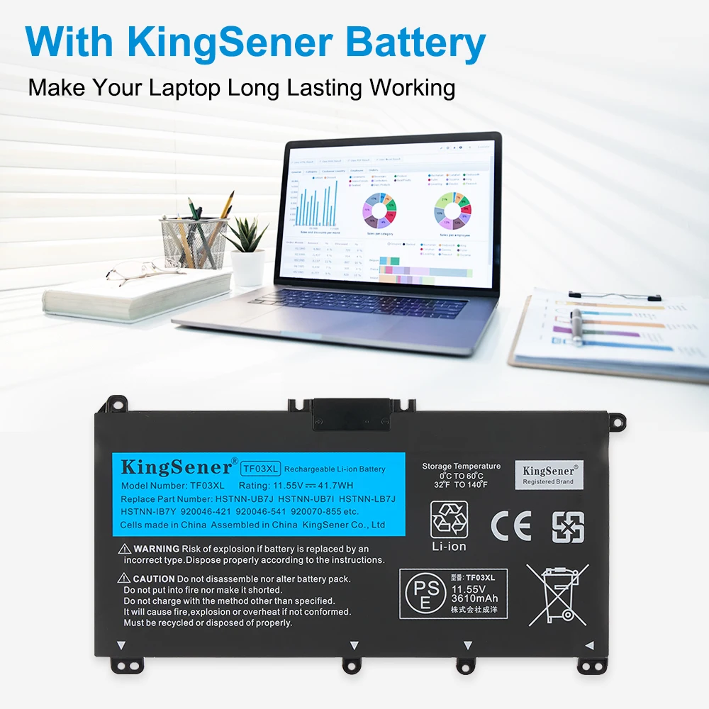 Batteria KingSener TF03XL TF03 per HP Pavilion 15-CC 14-bf033TX 14-bf108TX 14-bf008TU HSTNN-UB7J TPN-Q188 TPN-Q189 TPN-Q190 Q191