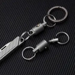 Portable Titanium Alloy Ultralight EDC Keychain Accessories Car Key Ring Outdoor Small Tool 360° Rotatable Keyring Outdoor Tools