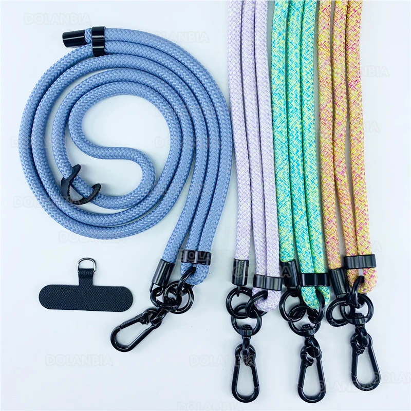 150*8CM Adjustable Mobile Phone Strap Lanyard Crossbody Phone Lanyards Neck Rope with Card Cell Phone Anti-loss Hanging Cord