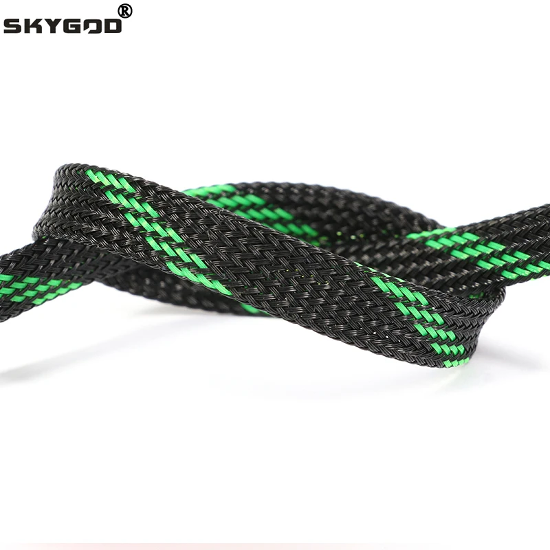 

1~50m PET Braid Sleeve Black UV Green 2/4/6/8/10/12/16mm High Density Sleeving Snake Skin Cable Wrap Sheath For Electric Cables