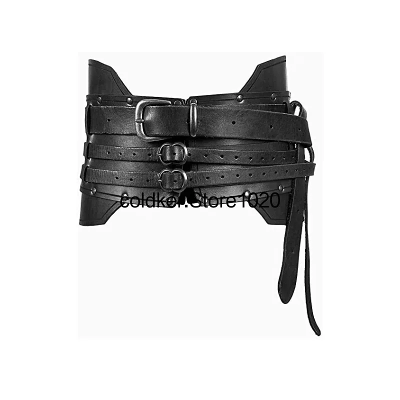 Medieval Wide Leather Armor Belt Steampunk Waist Costume Accessory Women Men  Knight Antique Waistband For Larp Cosplay