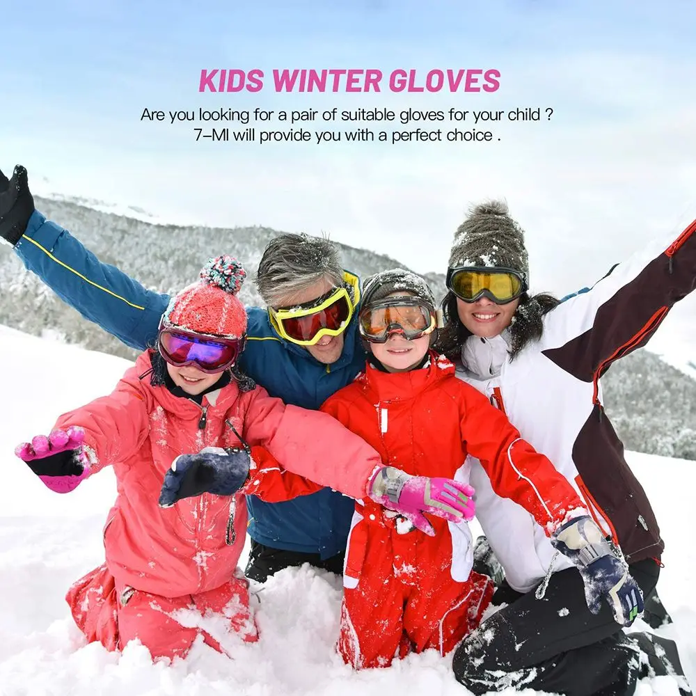 Nieuwe Mode Winter Moet Warm Antislip Kinderen Skihandschoenen Dikker Snowboard Lange Mouwen Wanten Winddicht Waterdicht