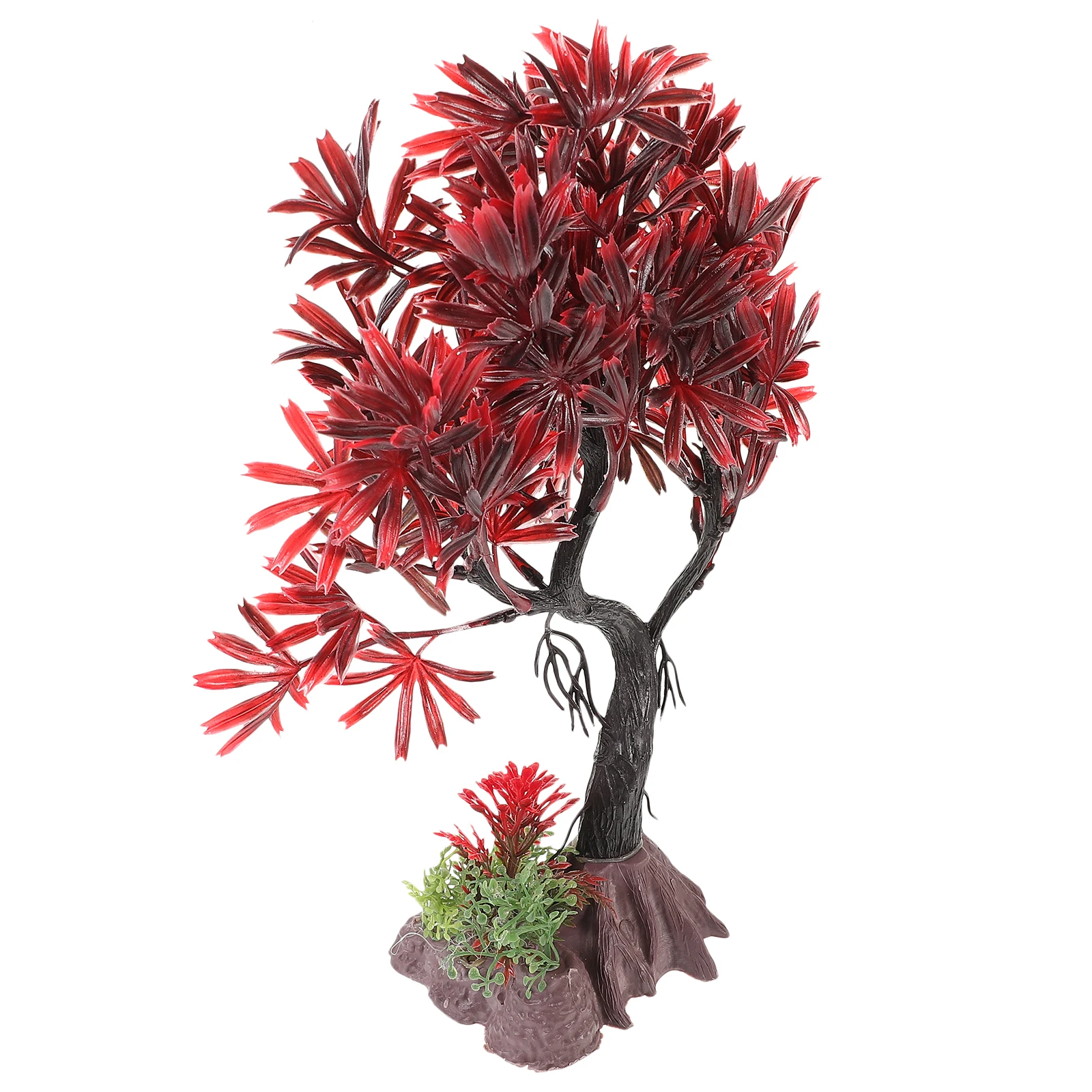 

Artificial Aquarium Plants Decorations Fish Tank Tree Landscape Fake Plastic Plant Supplies Reptile Terrarium Accessory