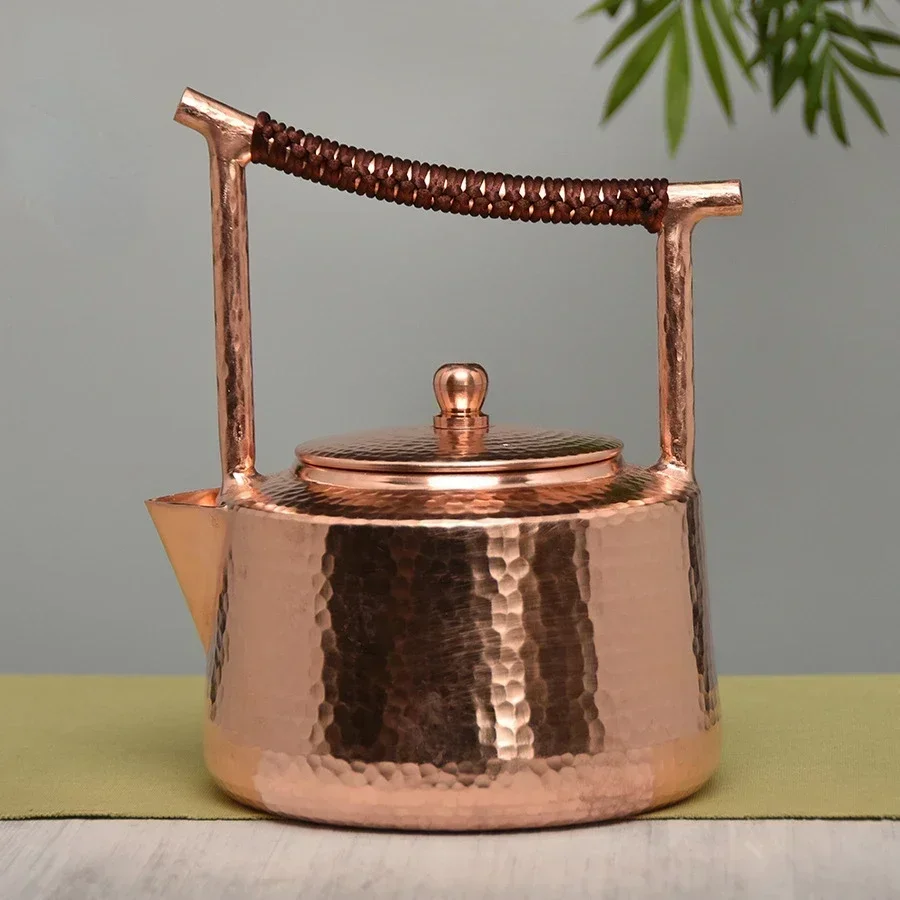 1200ml Thickened Pure Copper TeaPot Kettle Hand Made Teapot Tea Art Pot Kung Fu Tea Set Accessories