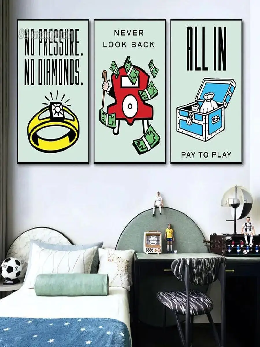 أليك احتكار الوقت هو المال تحفيزية قماش يطبع ملهمة الكرتون إقتباس جدار الفن للمنزل ديكور مكتب والمعيشة Ro #2