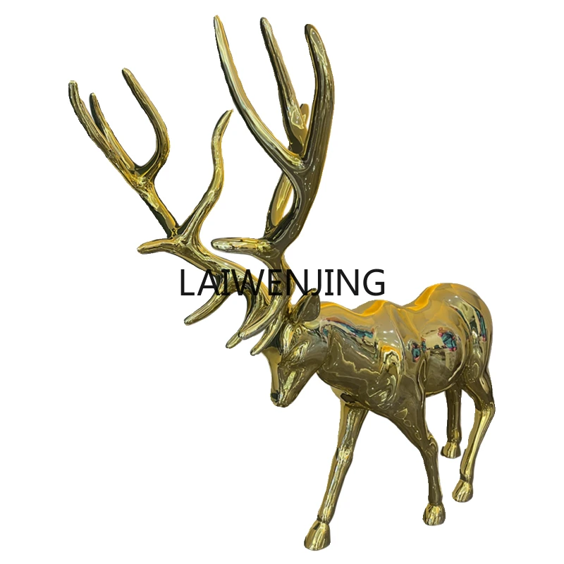 MJY golden elk floor light luxury home decoration electroplating process decoration