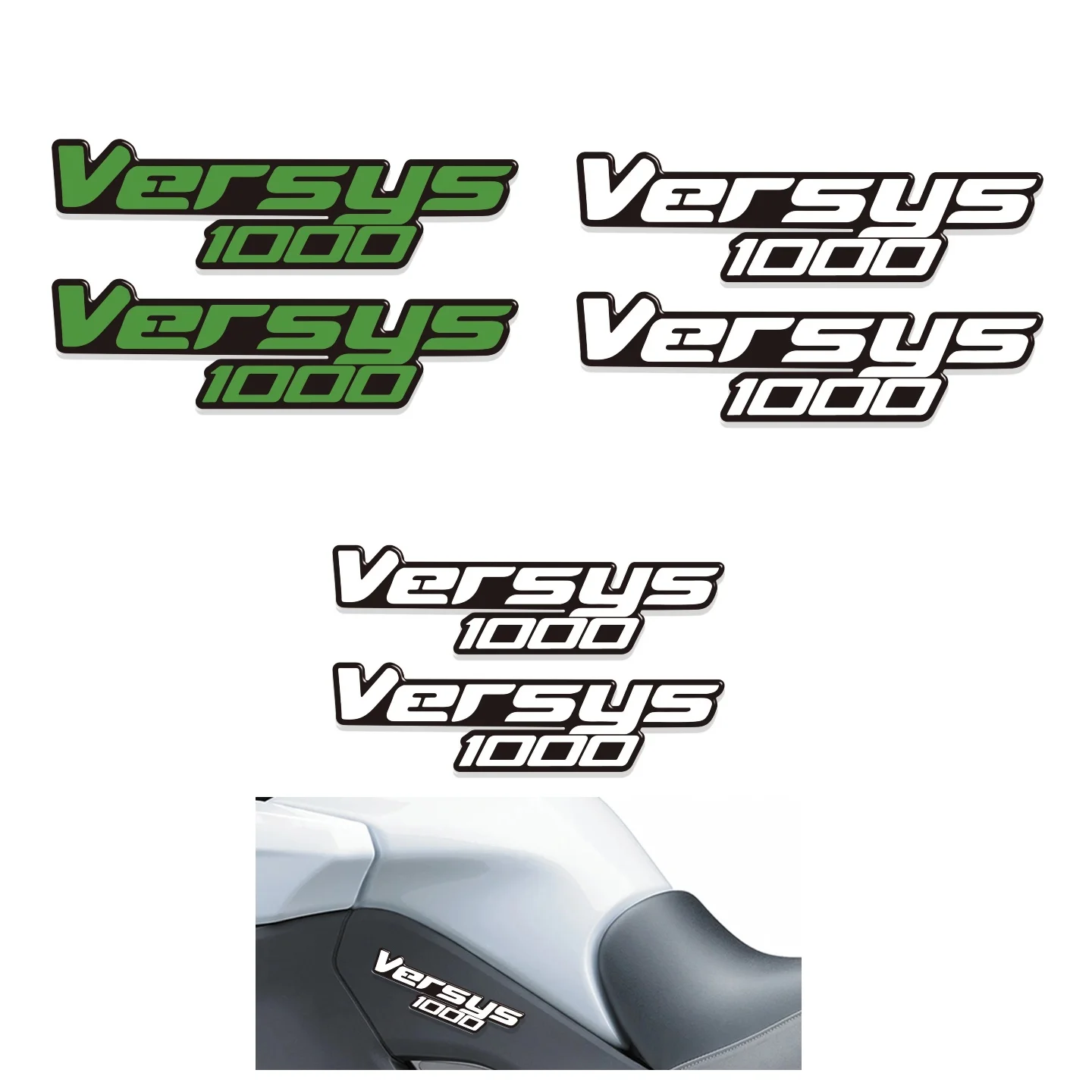 3D Gel Resin Stickers Motorcycle Tank Protection compatible with KAWASAKI VERSYS 1000