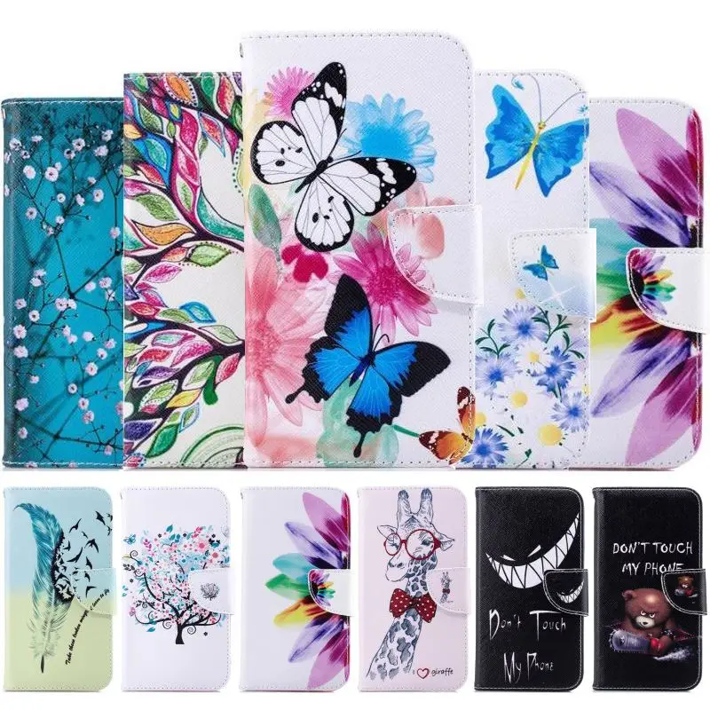 Wallet Flip Stand Phone Case For Xiaomi Mi 11T 10T Redmi 9A Note 7 8 9 10 11 Pro 11T 10T 10S 9S 8T 5G Card Slots Cute Cover D07G