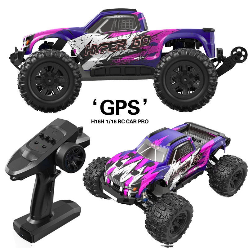 

MJX Hyper Go H16H H16P H16E 4WD Автомобиль с дистанционным управлением Высокоскоростной тригги с GPS RC Monster Truck RTR