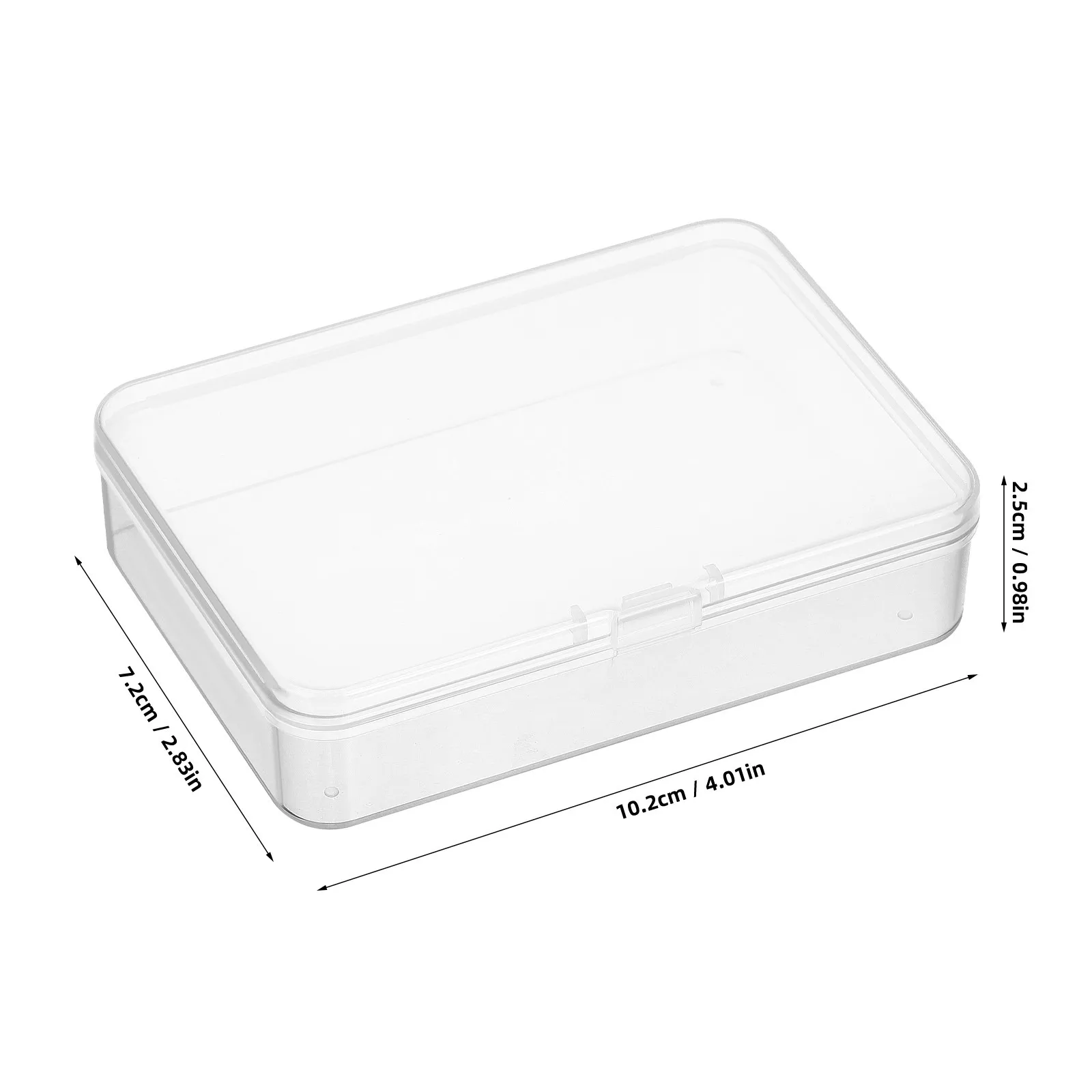6Pcs Rectangular Clear Storage Box for Trading Cards Playing Cards Craft Supplies Jewelry Small Parts Organizer Portable Desktop